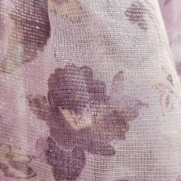 Purple Floral Scarf New With Tag - Picture 7 of 8